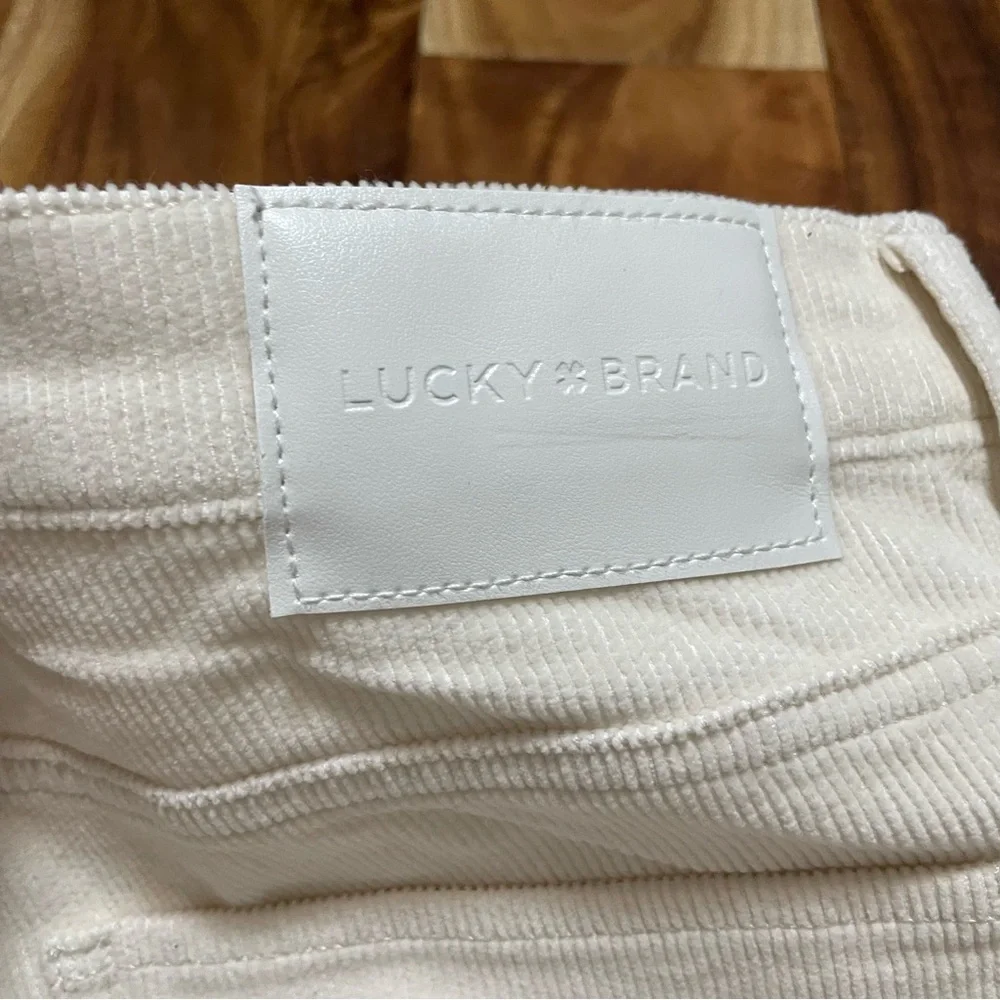 NWT Lucky Brand Mid Rise Corduroy Sweet Boot Pants Cream 8/29 - Picture 10 of 11